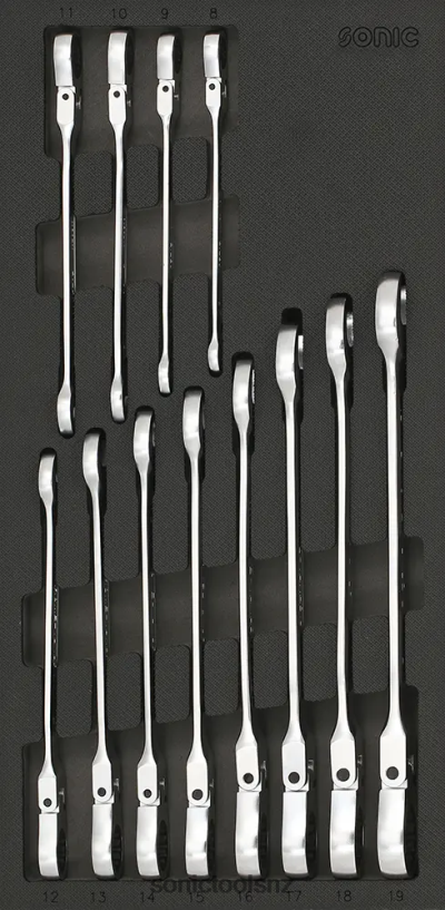 Classic 12Pt. Flexible Ratcheting Wrench Set Sfs 1/3 12-Pcs Sonic X8N64D206