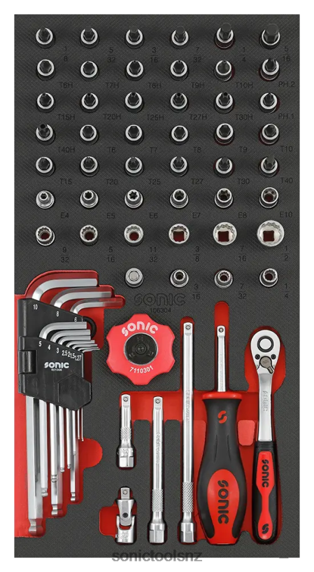 Classic Flank Socket Set 1/4" 6 Pt. (Sae) Sfs 1/3 61-Pcs Sonic X8N64D808