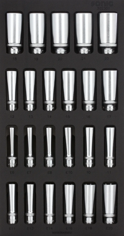 Latest Deep Socket Set 3/8" Sfs 1/3 23-Pcs Sonic X8N64D803