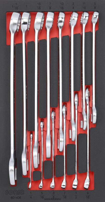 Reliable Combination Wrench Set (Sae) Sfs 1/3 14-Pcs Sonic X8N64D798