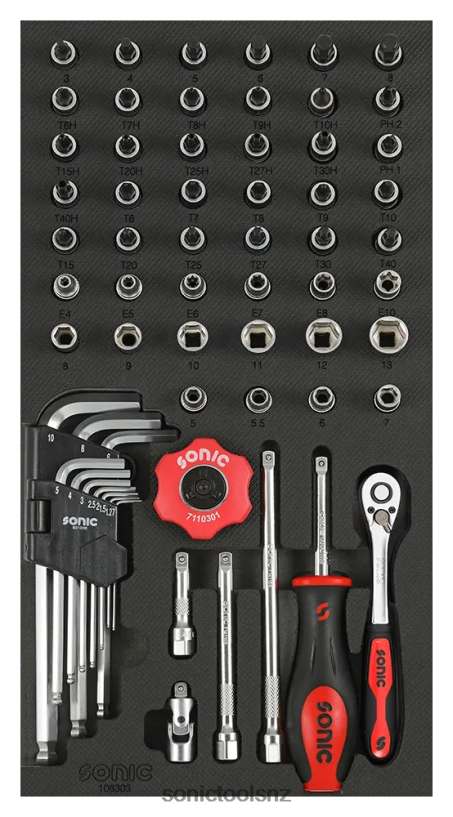 Reliable Flank Socket Set 1/4" 6 Pt. Sfs 1/3 61-Pcs Sonic X8N64D806