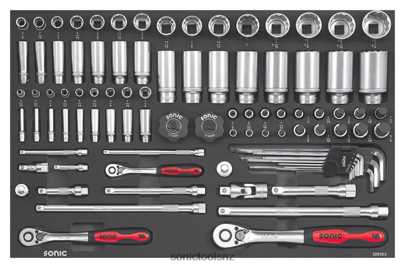 Classic Eva 93Pc 12Pt.1/4"&3/8"&1/2" Set (Sae) Sonic X8N64D864