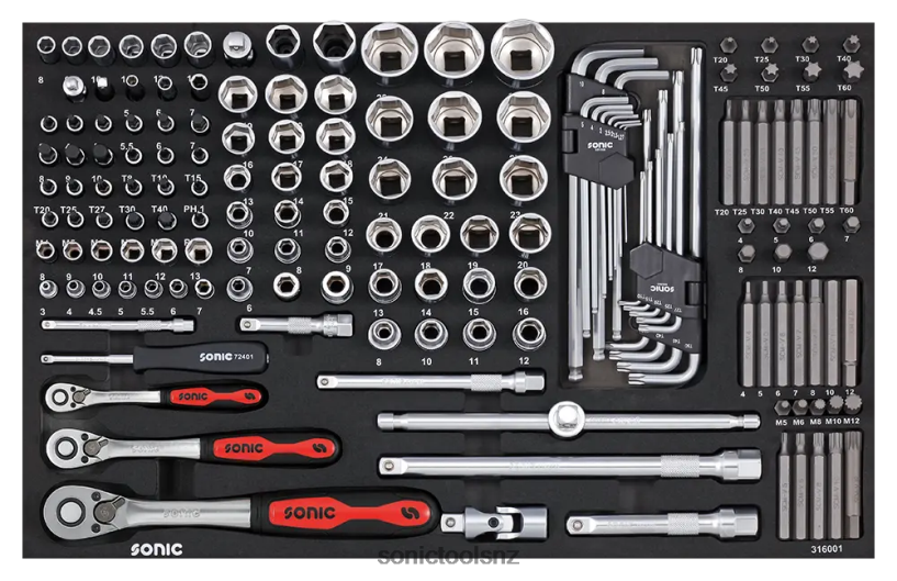 Latest Combination Set 1/4" 3/8" & 1/2" Sfs 160-Pcs Sonic X8N64D847