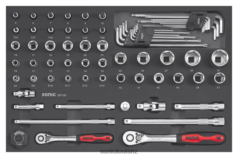 Latest Eva 71Pc 3/8" & 1/2" Combination Set Sonic X8N64D863