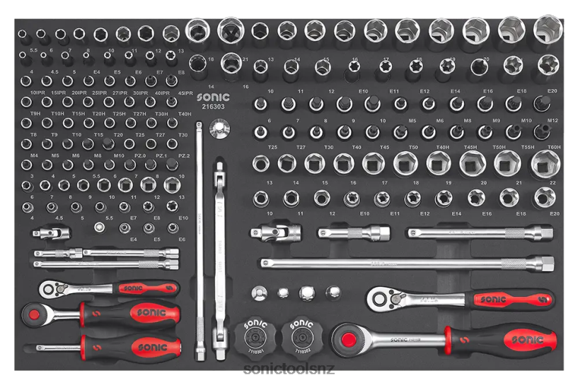 Practical Eva 163Pc 1/4"&3/8"Set Sonic X8N64D853