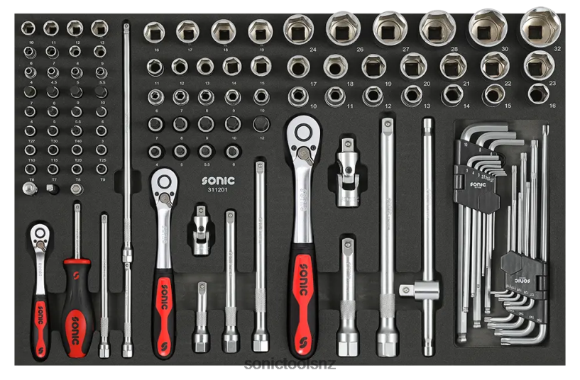 Reliable Bit Socket Set 1/4" 3/8" & 1/2" Sfs 112-Pcs Sonic X8N64D224