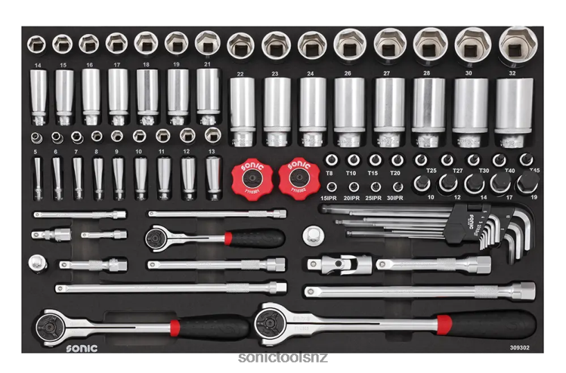Reliable Socket Set 1/4" 3/8" 12" Metric Sfs 93-Pcs Sonic X8N64D890