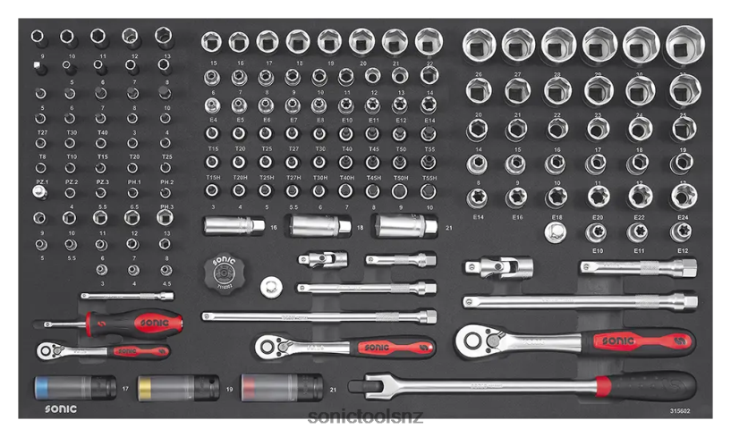 Practical Ejumbo 156Pc 1/4"&3/8"&1/2" Set Sonic X8N64D243