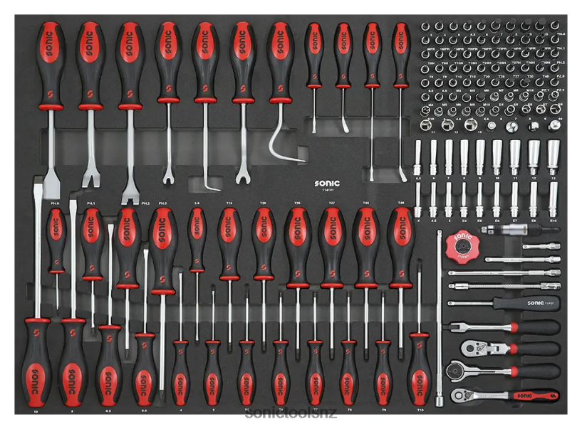 Reliable Screwdriver & 1/4" Bit Socket Set Sfs141-Pcs Sonic X8N64D926
