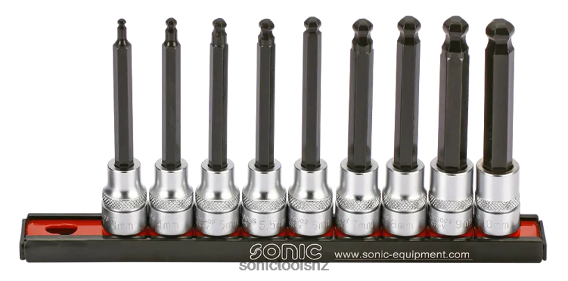 Classic Bit Socket Hex Ball Set 3/8" On Rail 9-Pcs Sonic X8N64D362