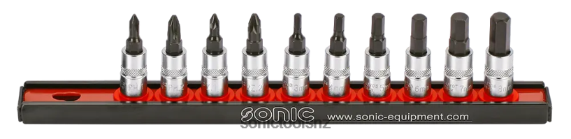 Classic Bit Socket Set 1/4" On Rail 10-Pcs Sonic X8N64D370