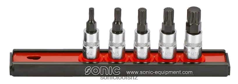 Reliable Bit Socket Set 1/4" Triple Square On Rail 5-Pcs Sonic X8N64D372