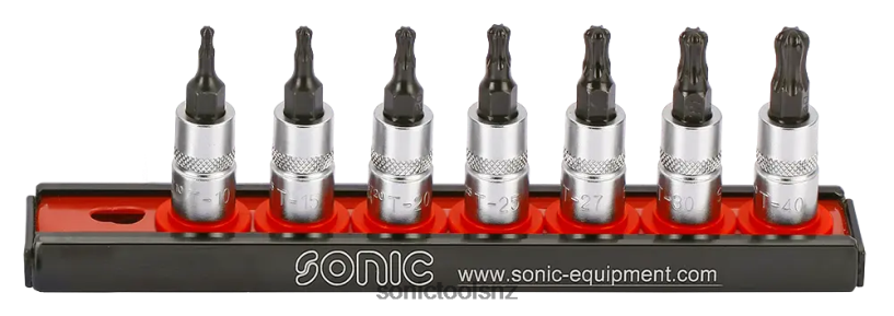 Reliable Bit Socket Set 1/4" Tx With Ball End On Rail 7-Pcs Sonic X8N64D376