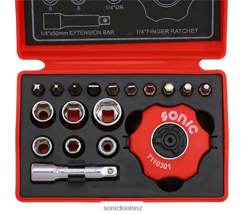 Classic Disc Ratchet Set 1/4" 19-Pcs Sonic X8N64D330