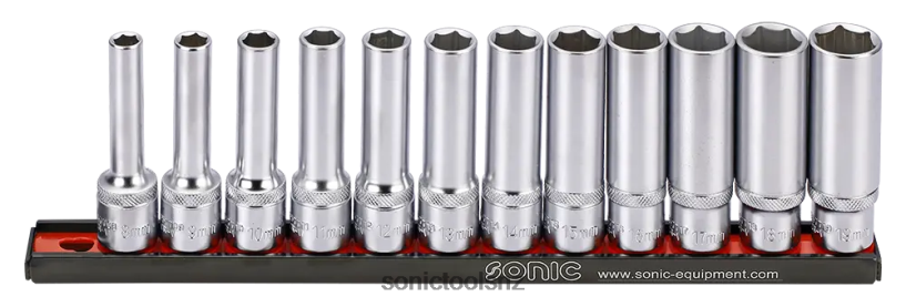 Latest Deep Socket Set On Rail 1/2" 12Pcs Sonic X8N64D329