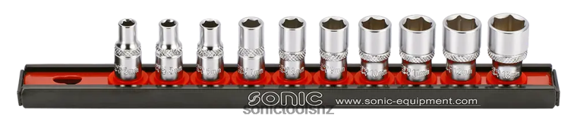 Practical Socket Set 1/4" On Rail 10-Pcs Sonic X8N64D945