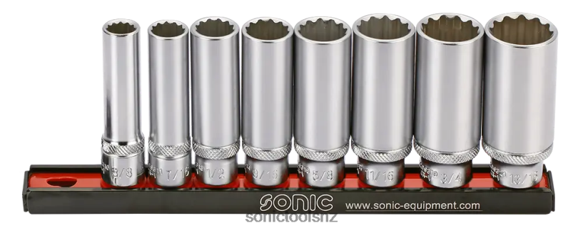Reliable Deep Socket Set 3/8" (Sae) On Rail 8-Pcs Sonic X8N64D328