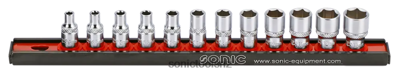 Reliable Flank Socket Set 1/4" 6 Pt. On Rail 12Pt.Cs Sonic X8N64D934