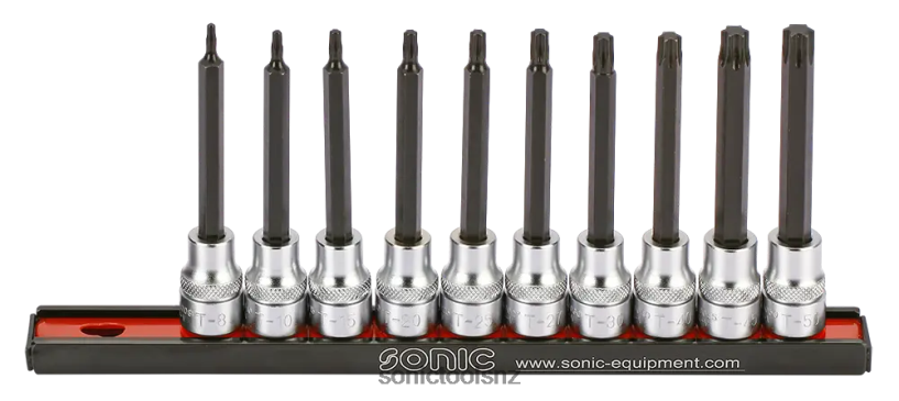 Latest Bit Socket Set 3/8" Tx Long On Rail 10-Pcs Sonic X8N64D2155