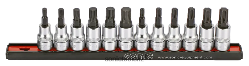 Reliable Bit Socket Set 3/8" Ribe & Triple Square On Rail 12Pt. 12- Sonic X8N64D2154